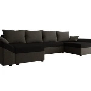 Midfeld 4-sits Hörnbäddsoffa Dark brown/black - Möbler Fynd