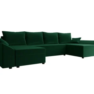 I lager Midfeld 4-sits Hörnbäddsoffa Dark green - Möbler