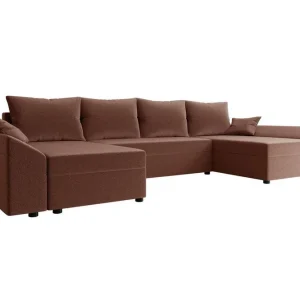 Outlet Midfeld 4-sits Hörnbäddsoffa Brown - Möbler