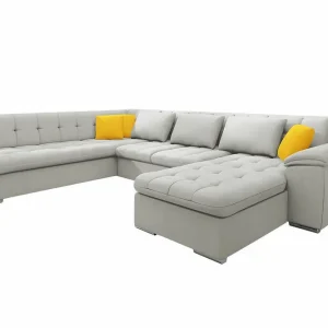 Sakri 5-sits Hörnbäddsoffa Ljusgrå - Möbler Billigare