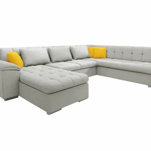Premium Sakri 5-sits Hörnbäddsoffa Ljusgrå - Möbler