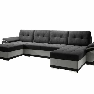 Listowel 4-sits Hörnbäddsoffa Dark grey/Light grey - Möbler Populär