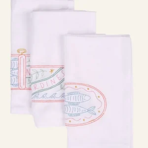 3 st tygservetter vit - 45x45 cm Extra rabatt