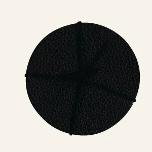 Begränsad tid 4-pack glasunderlägg svart - ø10 cm