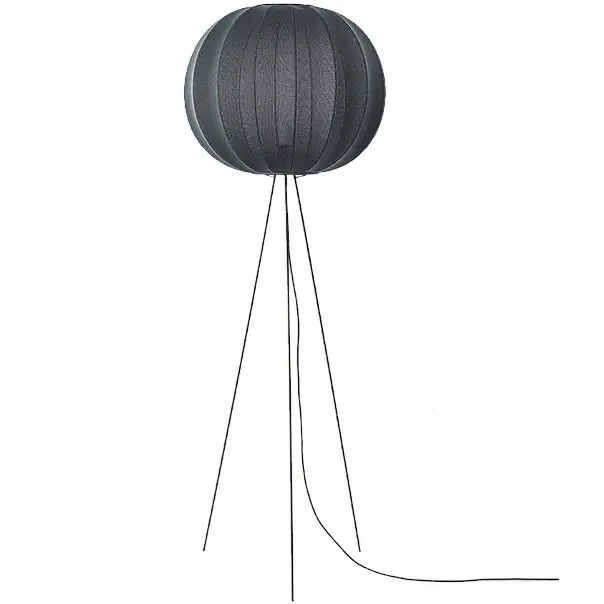 Knit-Wit Golvlampa Hög Rund 60 cm, Svart Nyhet