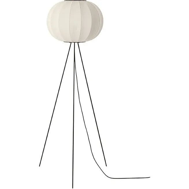 Reapris Knit-Wit Golvlampa Hög Rund 45 cm, Pärlvit