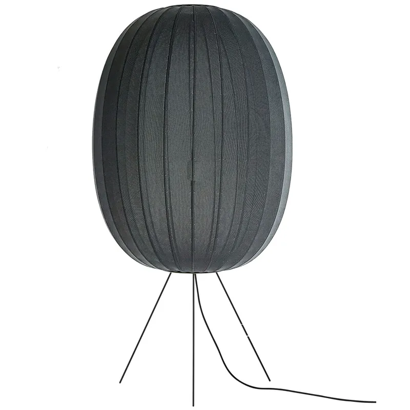 Knit-Wit Golvlampa Hög Oval 65 cm, Svart I lager