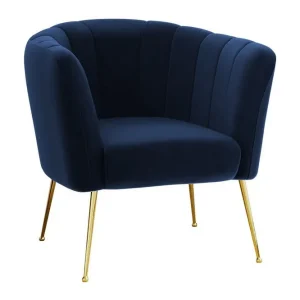Rushmore Fåtölj Blue/Gold - Möbler Utförsäljning