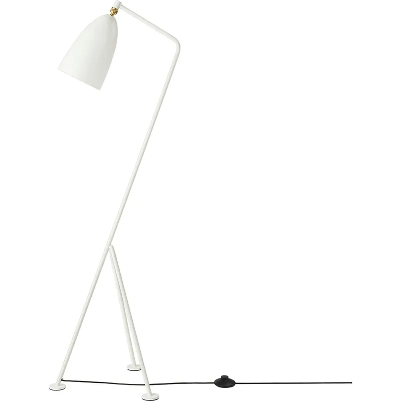 Gräshoppa Golvlampa, Glossy Alabaster White Trygg betalning