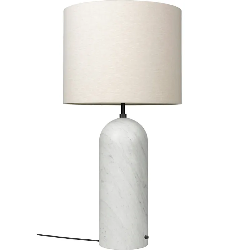 Gravity XL Golvlampa Låg, Vit Marmor / Canvas Beställ idag