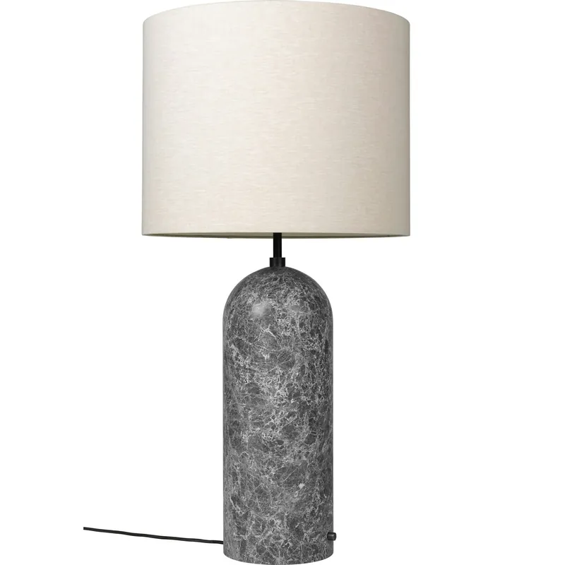 Gravity XL Golvlampa Låg, Grå Marmor / Canvas Bästa pris