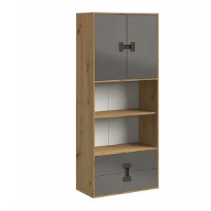 Castlebay Highboard Grey High Gloss - Förvaring Lägg i varukorgen