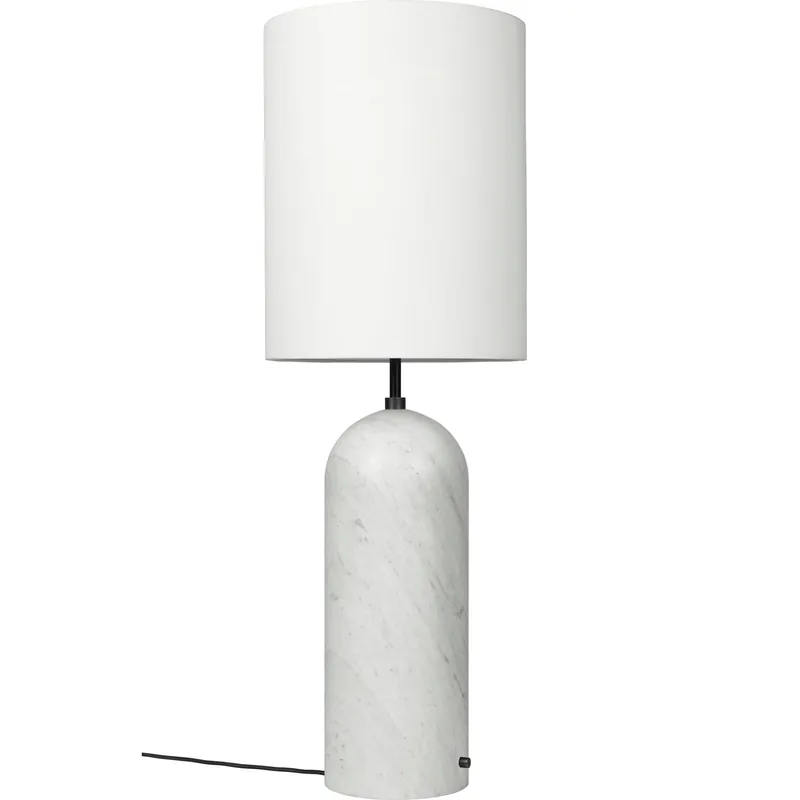 Rabatt Gravity XL Golvlampa Hög, Vit Marmor / Vit