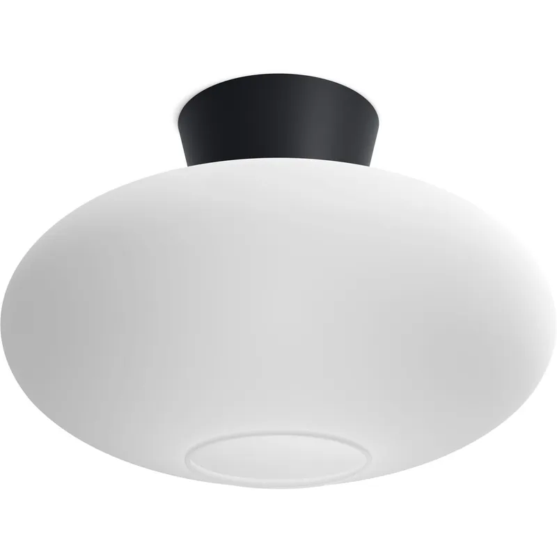 Bullo XL Plafond, Mattsvart / Opal Outlet