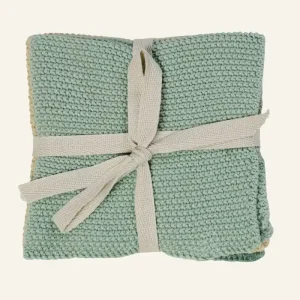 Handduk, 3-pack grön - 26x26 cm Kampanj