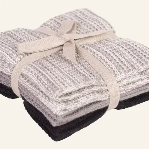 Handduk, 3-pack svart - 26x26 cm Kampanjpris