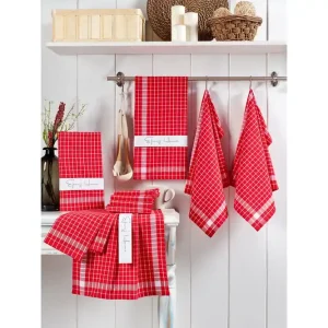 Begränsat erbjudande HOLYWELL Tvättlapp 10-pack Röd/Vit - Textilier & mattor