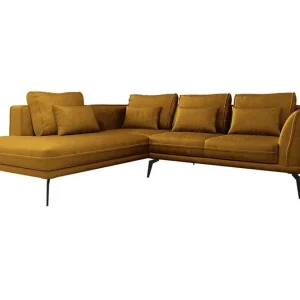 Populärt val Graystone 4-sits Hörnbäddsoffa Dark yellow - Möbler