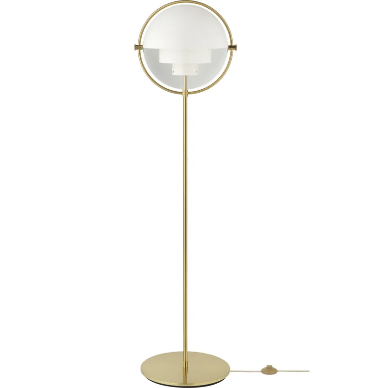 Reapris Multi-Lite Golvlampa, Brass / Vit