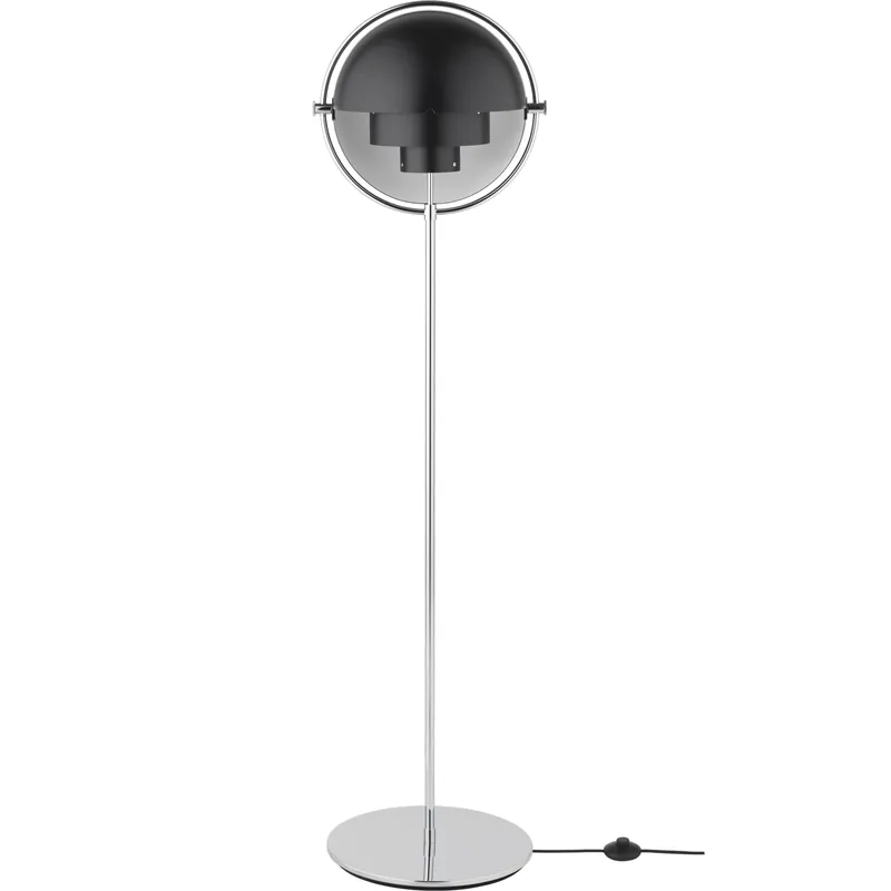 Multi-Lite Golvlampa, Krom / Svart Billigare