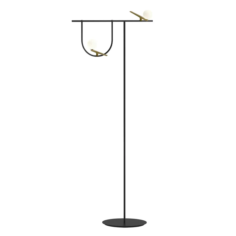 Yanzi Golvlampa, Svart / Mässing Premium