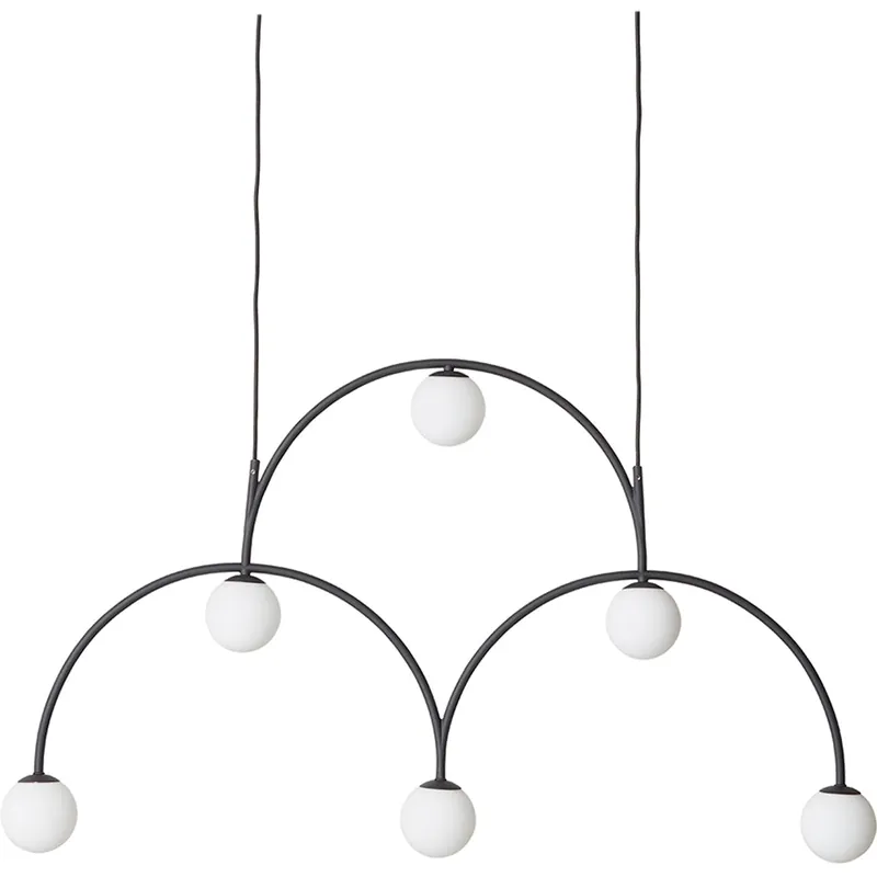Bounce 116 Taklampa, Svart/Opalglas Erbjudandepris