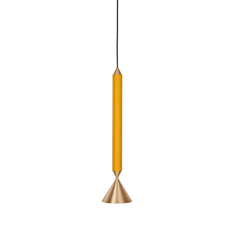 Apollo 39 Pendel, Honey Gold / Borstad Mässing Snabb leverans