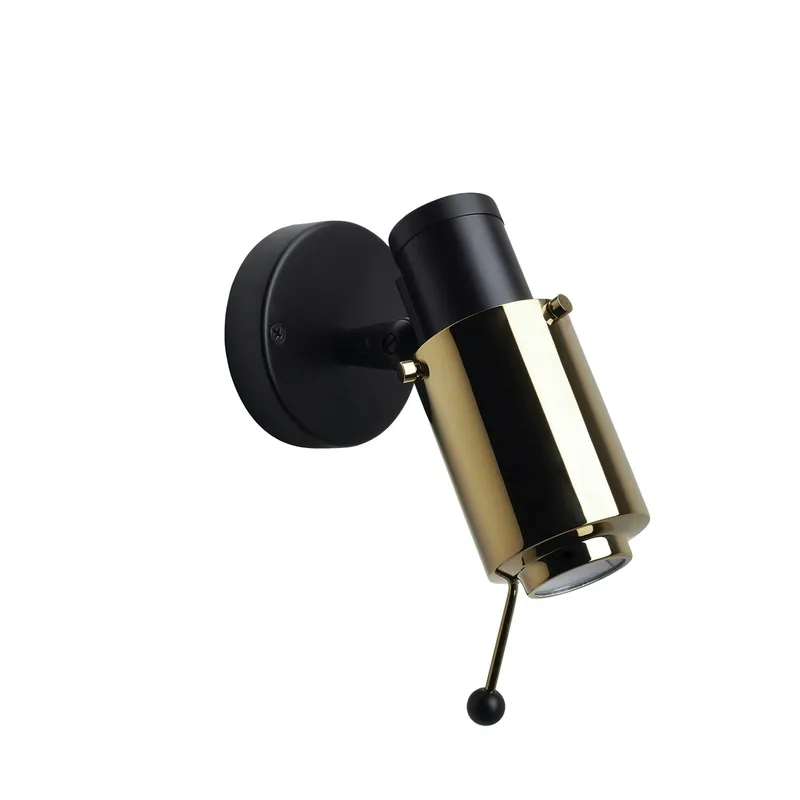Biny-Spot Vägglampa, Svart/Guld Endast idag