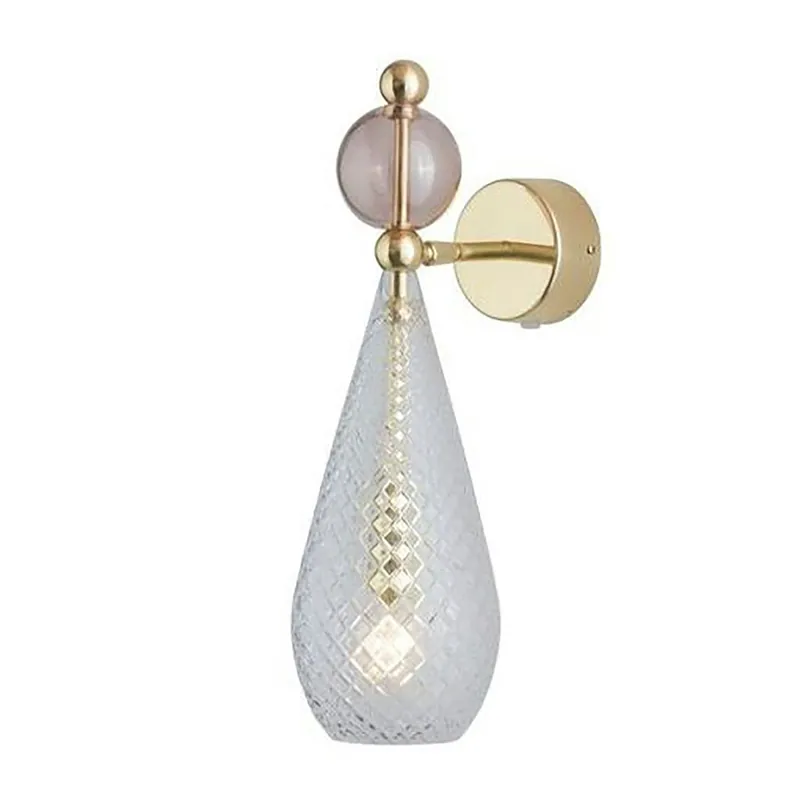 Snabb leverans Smykke Vägglampa, Crystal Check / Obsidian Ball / Shiny Gold
