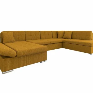 Zumar 4-sits Hörnbäddsoffa Dark yellow - Möbler Kampanj