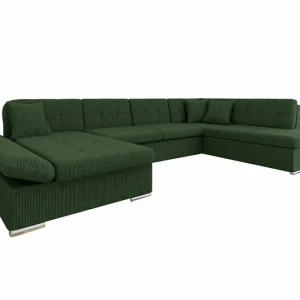 Zumar 4-sits Hörnbäddsoffa Dark green - Möbler risnedsättning