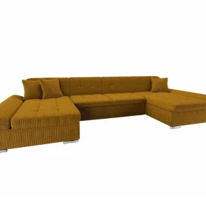 Kintore 4-sits Hörnbäddsoffa Dark yellow - Möbler Trygg betalning