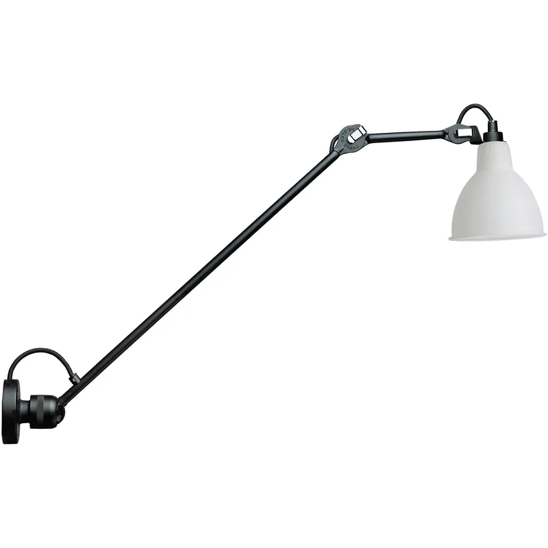 Begränsad tid Lampe Gras N°304 Vägglampa L60, Svart / Frostat Glas