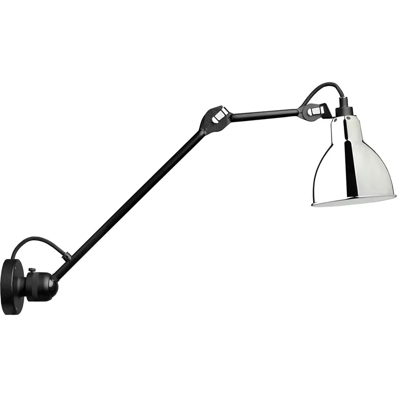 Lampe Gras N°304 Vägglampa L40, Svart / Krom Rabatt