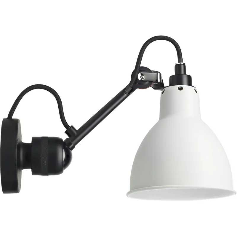 Lampe Gras N°304 Vägglampa Med Sladd, Svart / Vit Endast denna vecka