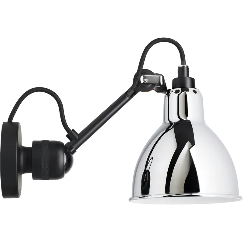 La Lampe Gras N°304 Vägglampa Med Sladd, Svart / Krom Begränsat erbjudande