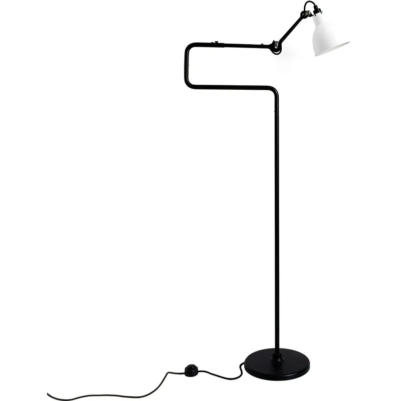 Nedsatt pris La Lampe Gras N°411 Golvlampa, Svart / Vit