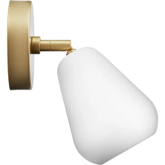 I lager Anoli Spot Surface Vägg-/Taklampa, Vit / Nordic Gold