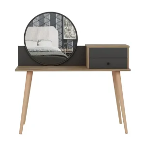 Straat Sminkbord 120x96 cm Svart/Brun - Möbler Sista chansen