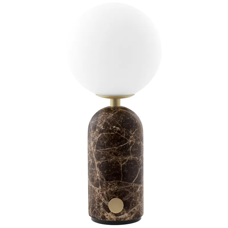 Beställ idag Torrano Bordslampa Portabel, Brun Marmor