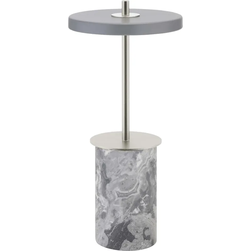 Bästa pris Asteria Move Mini Bordslampa Portabel, Grå Marmor / Stål