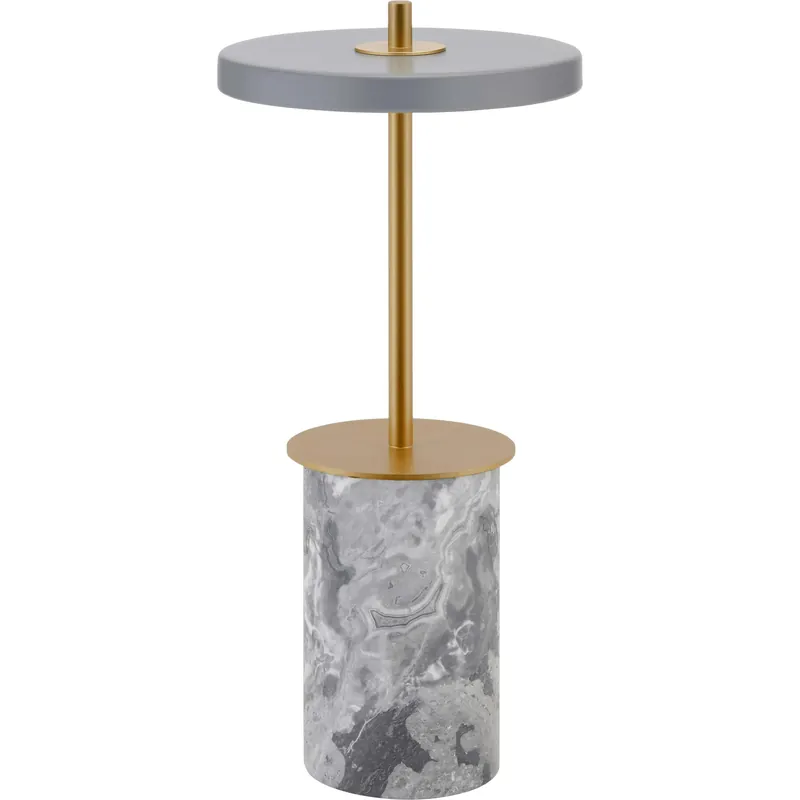 Asteria Move Mini Bordslampa Portabel, Grå Marmor / Mässing Billig