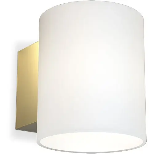 Evoke Vägglampa 120 mm, Satin Brass / Opalglas Reapris