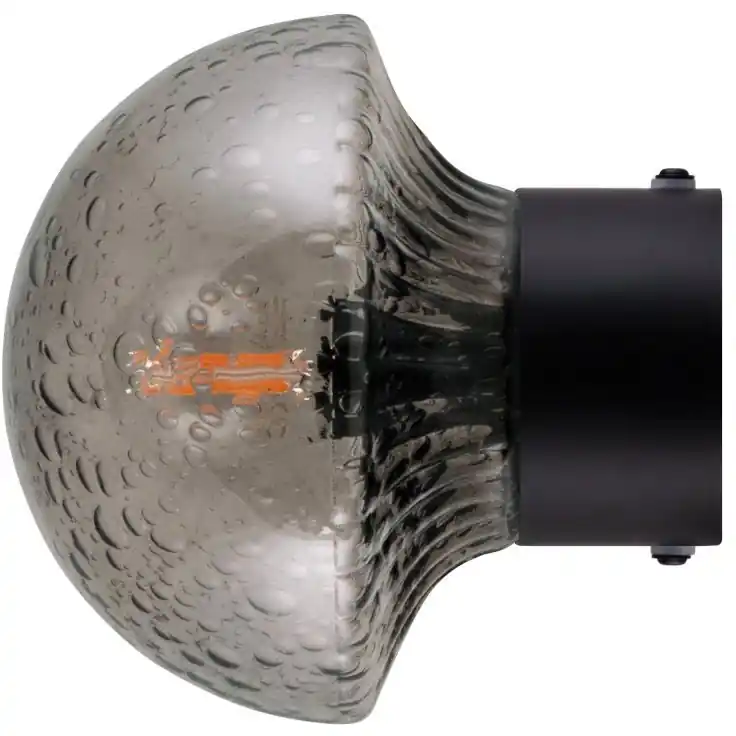 Fungo 16 Vägglampa, Svart / Rök Sänkt pris