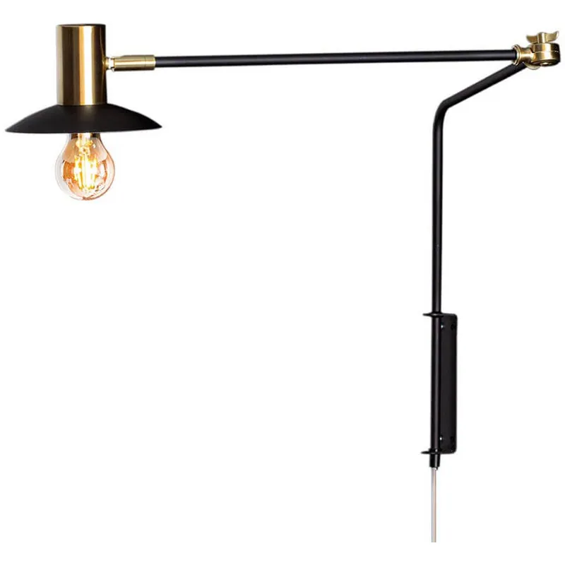 Quinn Vägglampa Lång, Mattsvart Beställ nu