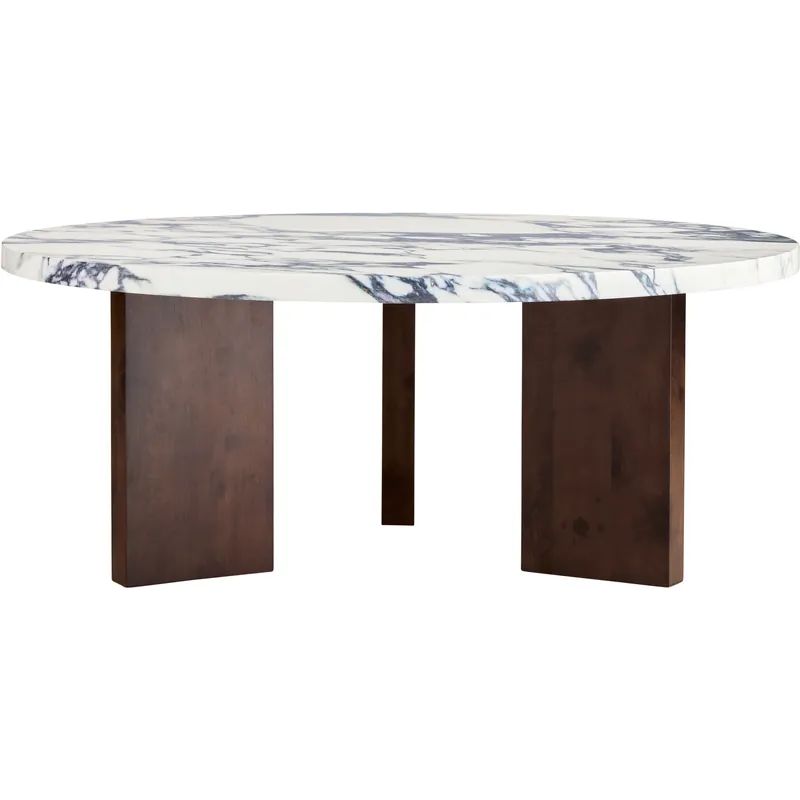 Bästa pris Eden Soffbord 90 cm, Mörk Ek / Vit Sten