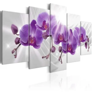 Tavla Abstract Garden Purple Orchis 100x50 - Inredning & dekor Kampanjpris