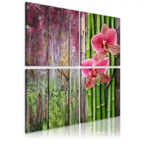 Tavla Bambu Och Orkidé 40x40 - Inredning & dekor Nyhet