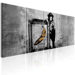 Tavla Banksy Monkey With Frame 225x90 - Inredning & dekor Rea