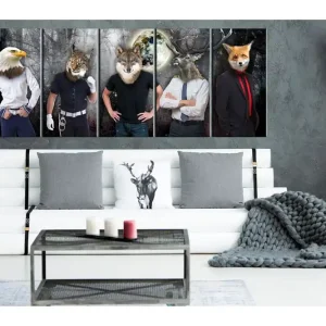 Tavla Animal Faces 225x90 - Inredning & dekor risnedsättning